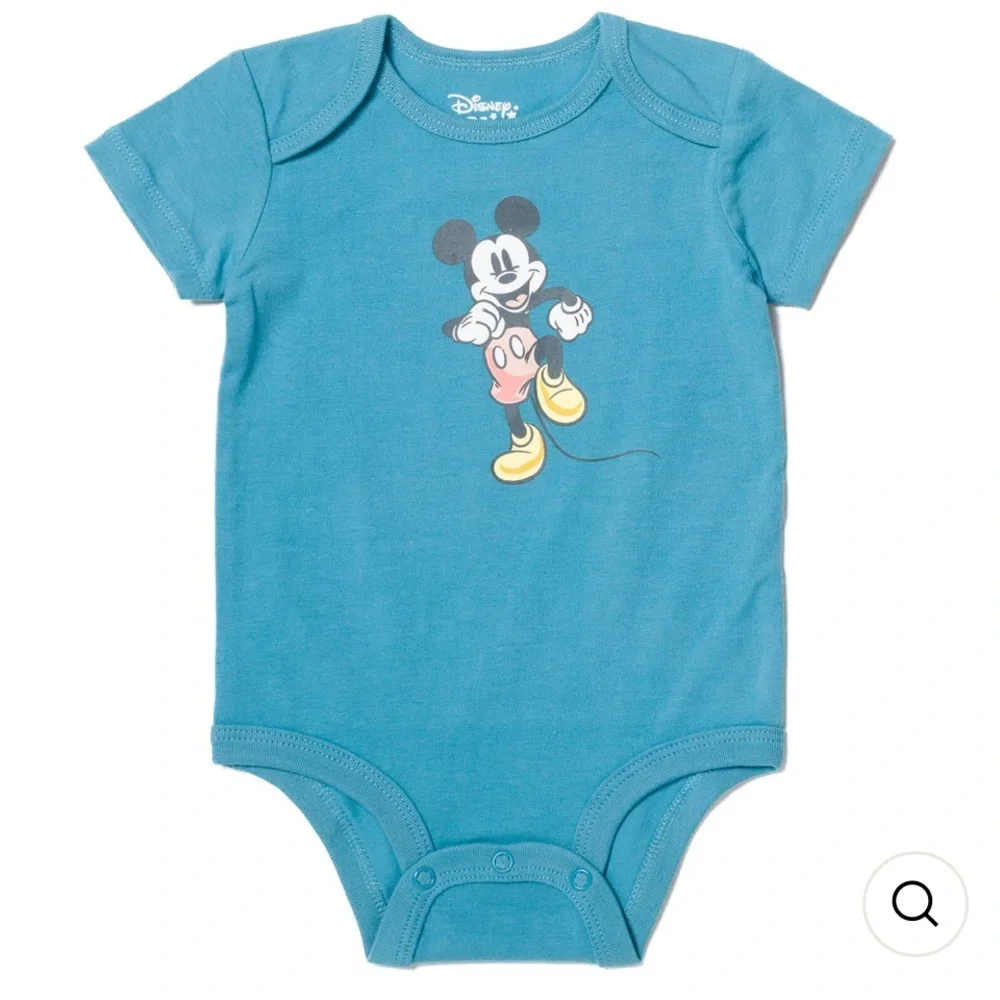 Disney Mickey Mouse Baby Bodysuit Collection - Blue, White, Yellow
